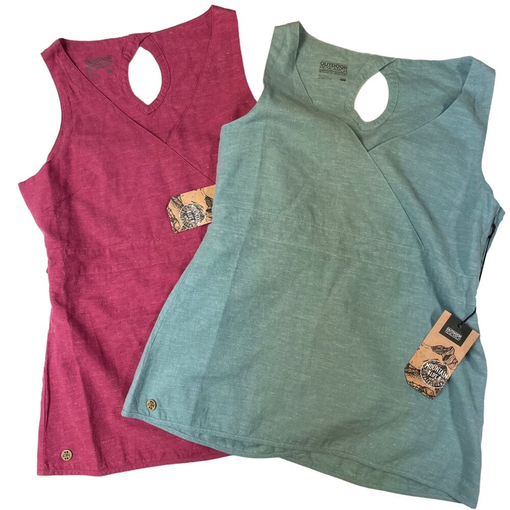 Bundle of 2 Outdoor Research Coralie Sleeveless Tops Pink Blue Sz SM
